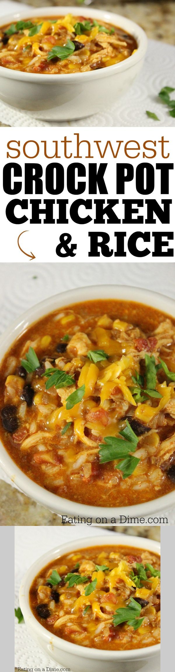 Southwest Crock pot Chicken and Rice