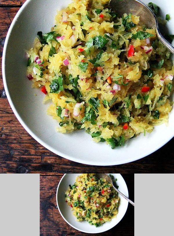 Spaghetti Squash with Chiles, Lime, and Cilantro