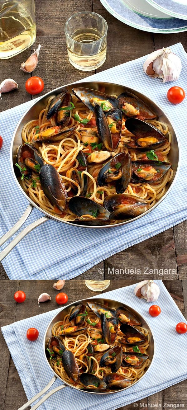 Spaghetti with mussels