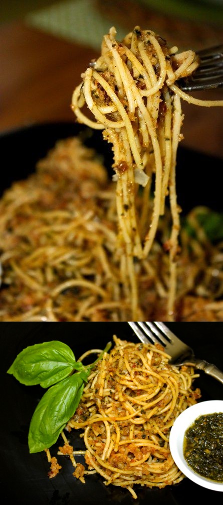 Spaghetti with Toasted Garlic Breadcrumbs