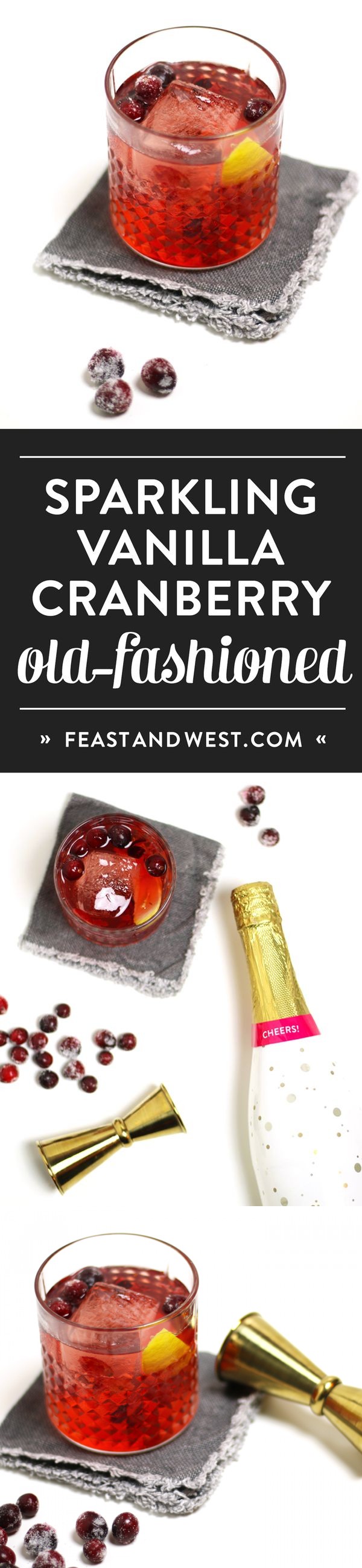 Sparkling Cranberry Vanilla Old-Fashioned