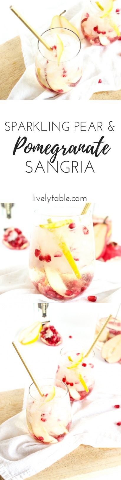 Sparkling Pear and Pomegranate Sangria