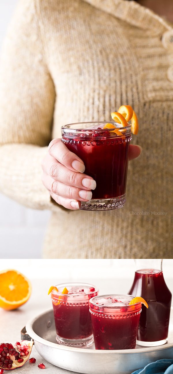 Sparkling Pomegranate Punch (Small Batch