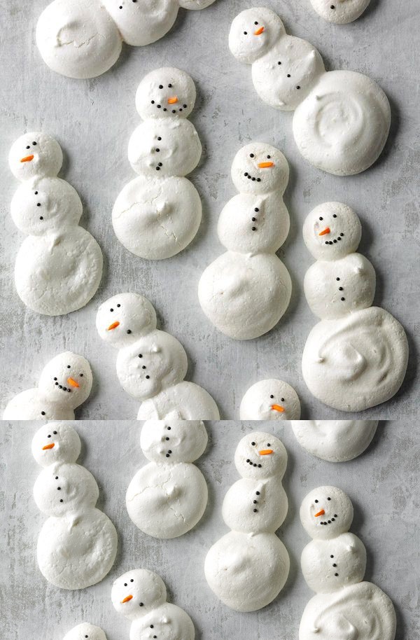 Sparkly Meringue Snowmen