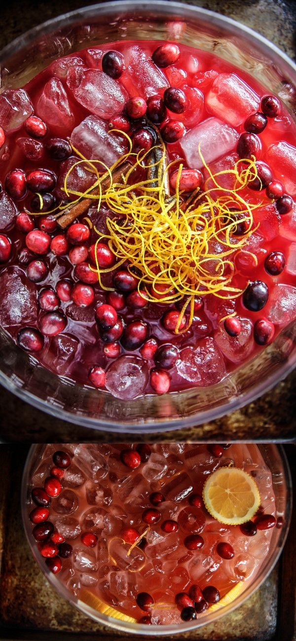 Spiced Cranberry Orange Prosecco Punch