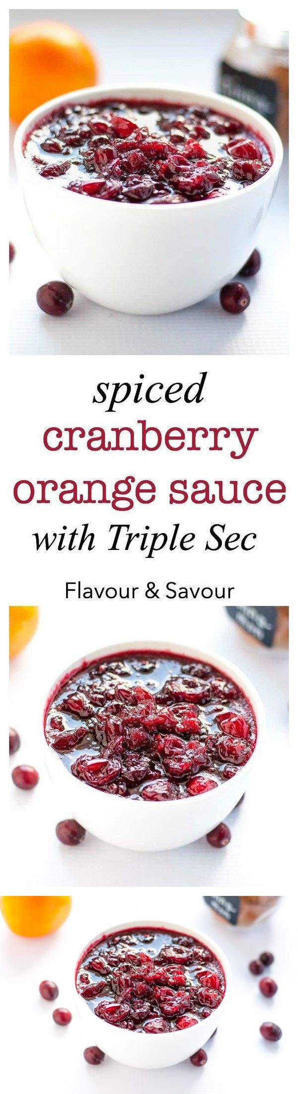 Spiced Cranberry Orange Sauce with Triple Sec