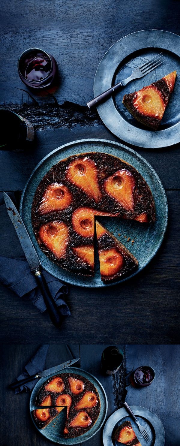 Spiced Pear Upside-Down Cake