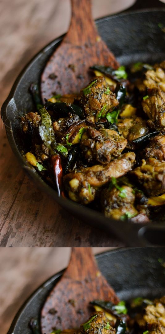 Spicy Chicken-Coconut Fry