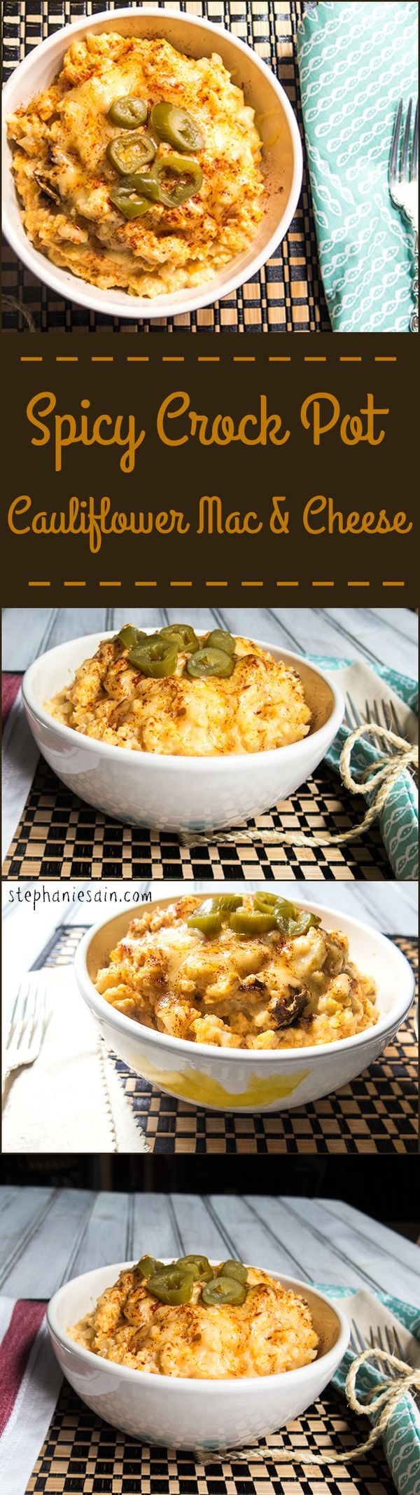 Spicy Crockpot Cauliflower Mac & Cheese