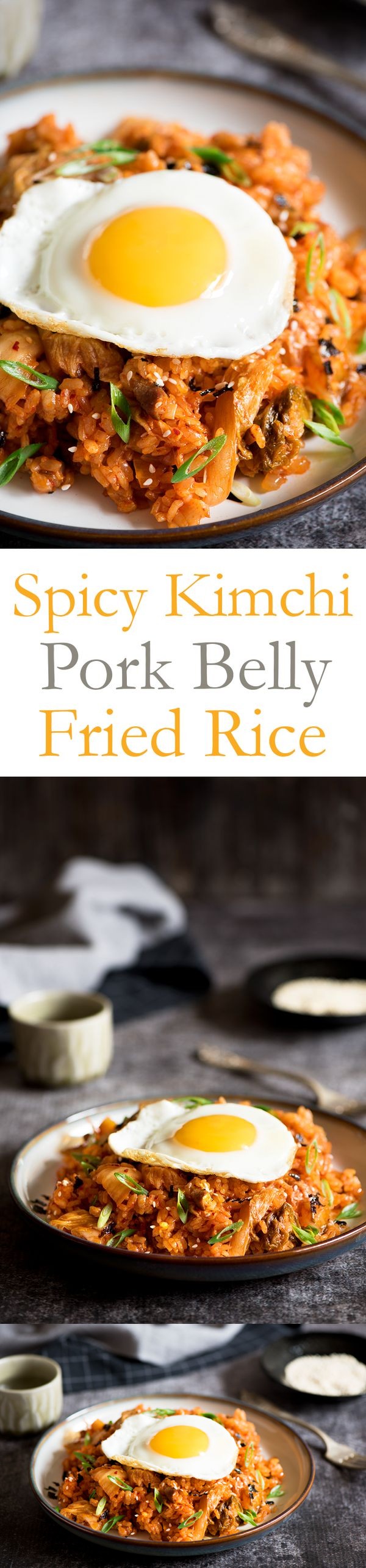 Spicy Kimchi Pork Belly Fried Rice