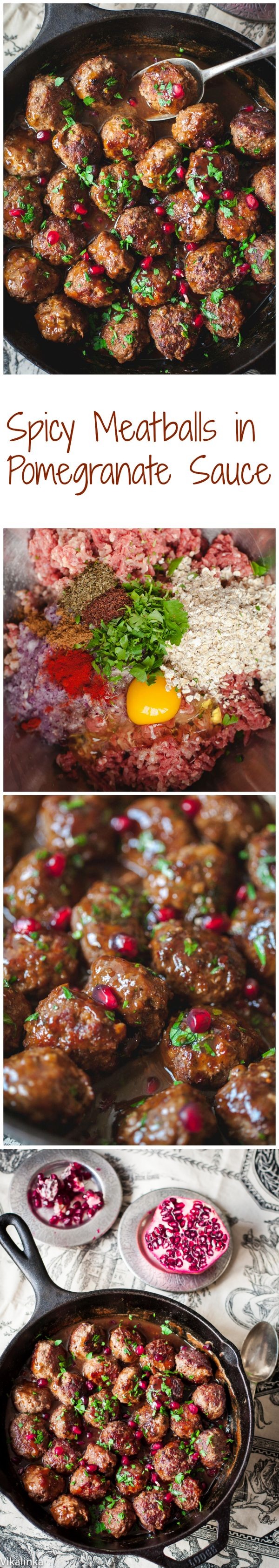 Spicy Meatballs in Pomegranate Sauce