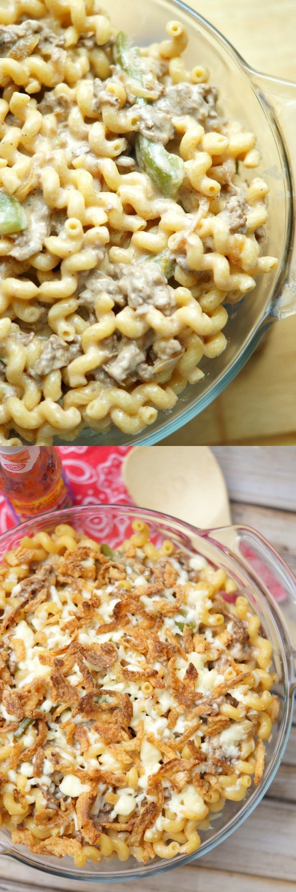 Spicy Philly Cheesesteak Macaroni and Cheese