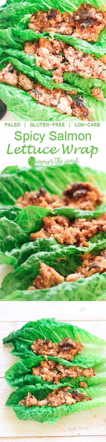 Spicy Salmon Lettuce Wrap