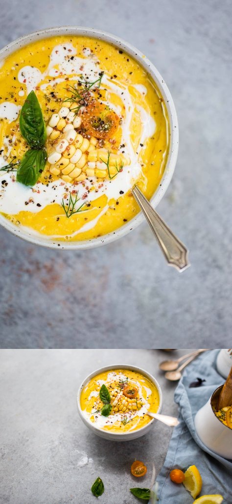 Spicy White Bean & Sweet Corn Gazpacho