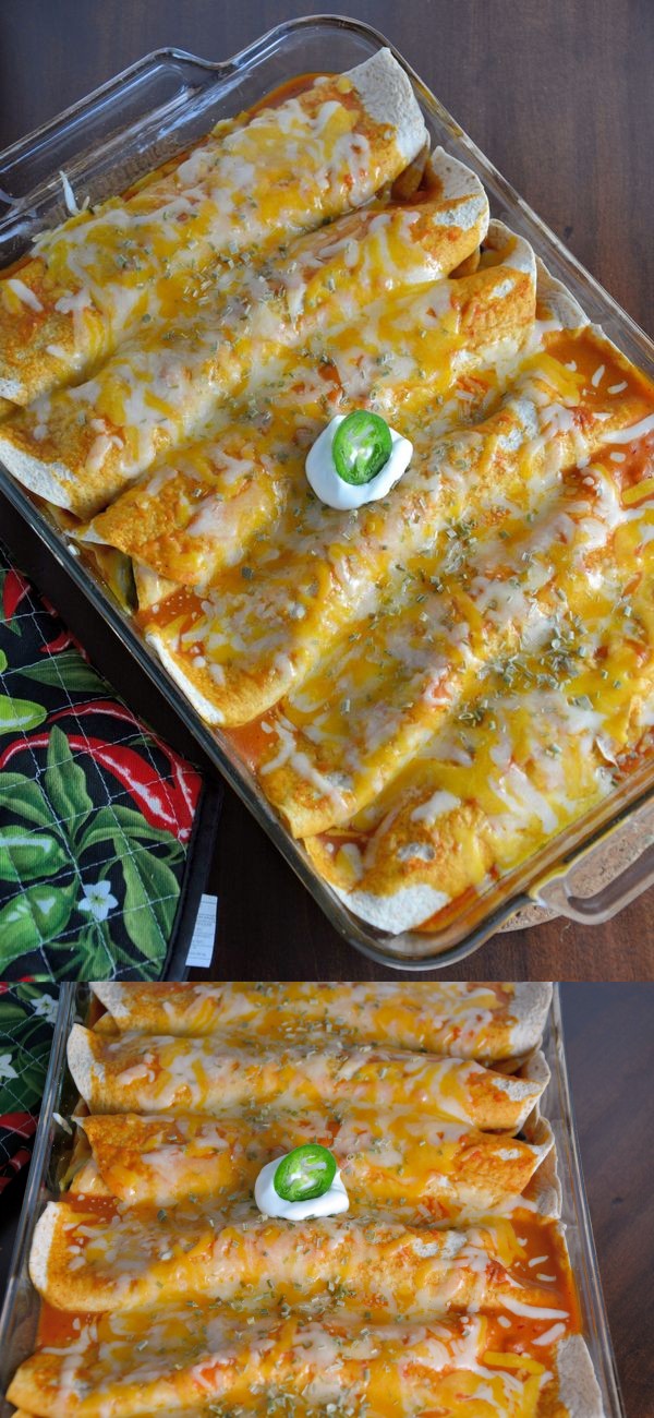 Spinach and Chicken Enchiladas