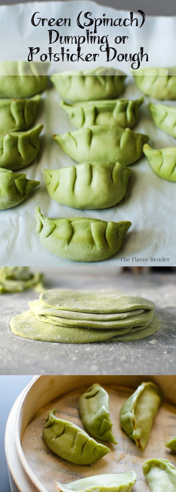 (Spinach Green Dumpling Dough / Potsticker Dough