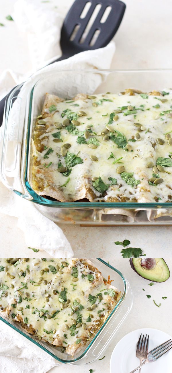 Spinach Mushroom Enchiladas