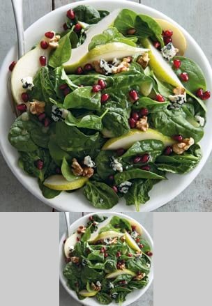 Spinach, Pear and Pomegranate Salad