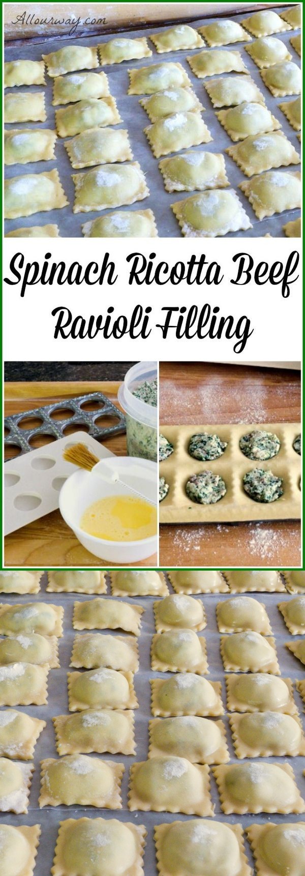 Spinach Ricotta Beef Ravioli Filling