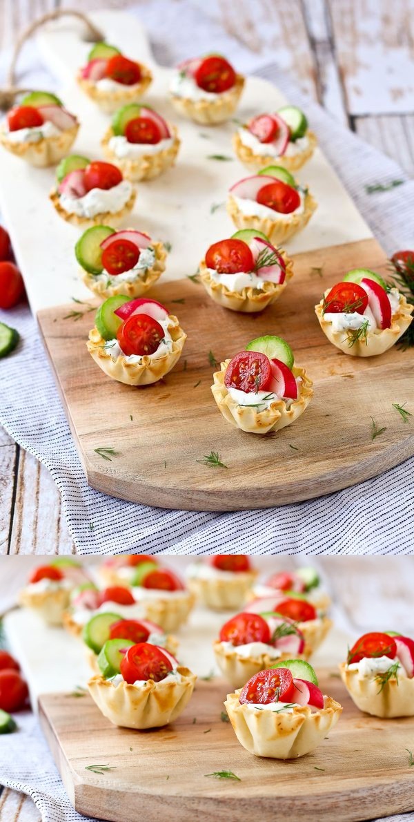 Spring Herb Cream Cheese Appetizer Cups