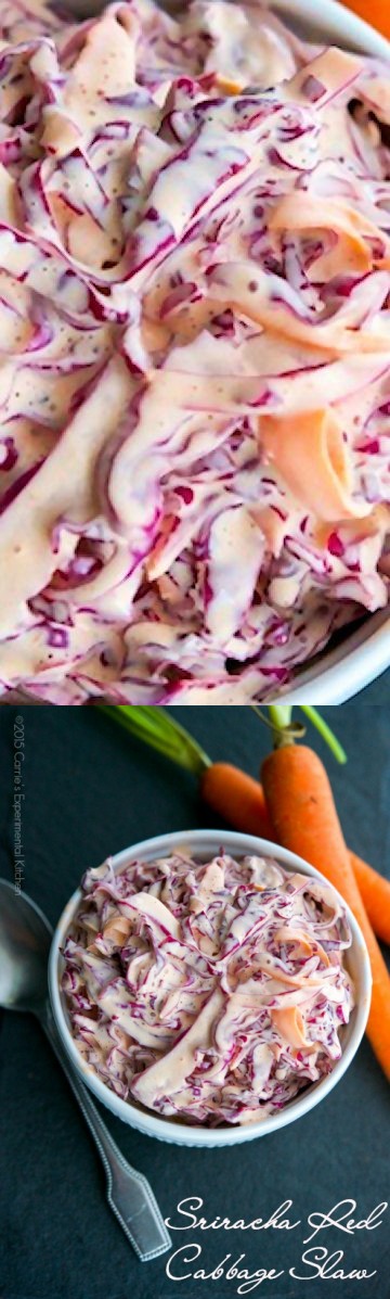 Sriracha Red Cabbage Slaw