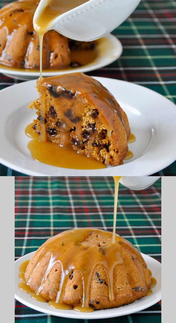 Steamed Molasses Raisin Pudding