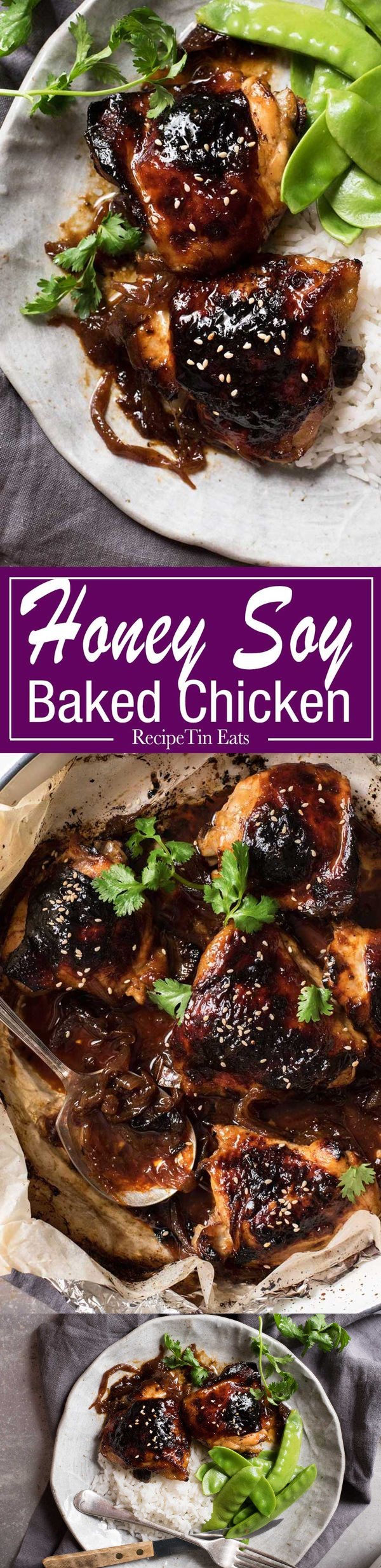 Sticky Honey Soy Baked Chicken