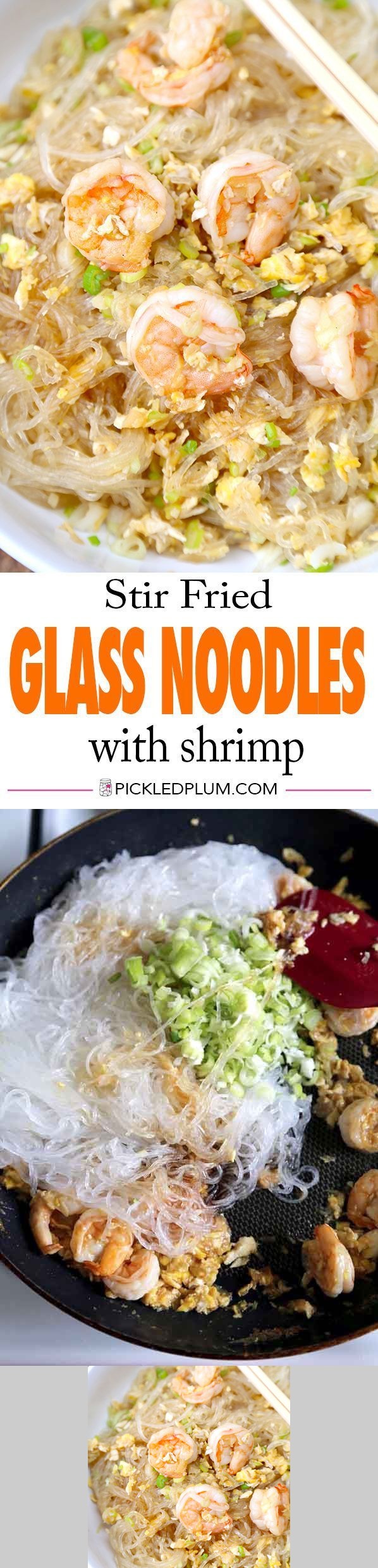 Stir Fried Glass Noodles with Shrimp