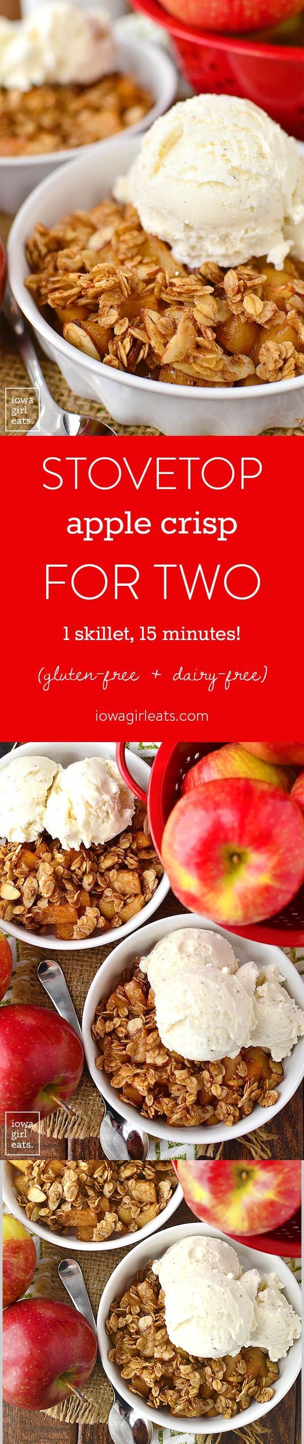 Stovetop Apple Crisp for Two