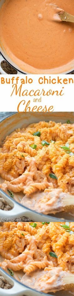 Stovetop Buffalo Chicken Macaroni and Cheese