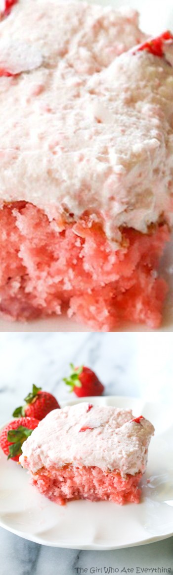 Strawberries and Cream Sheet Cake