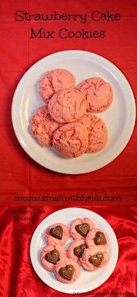 Strawberry Cake Mix Cookies