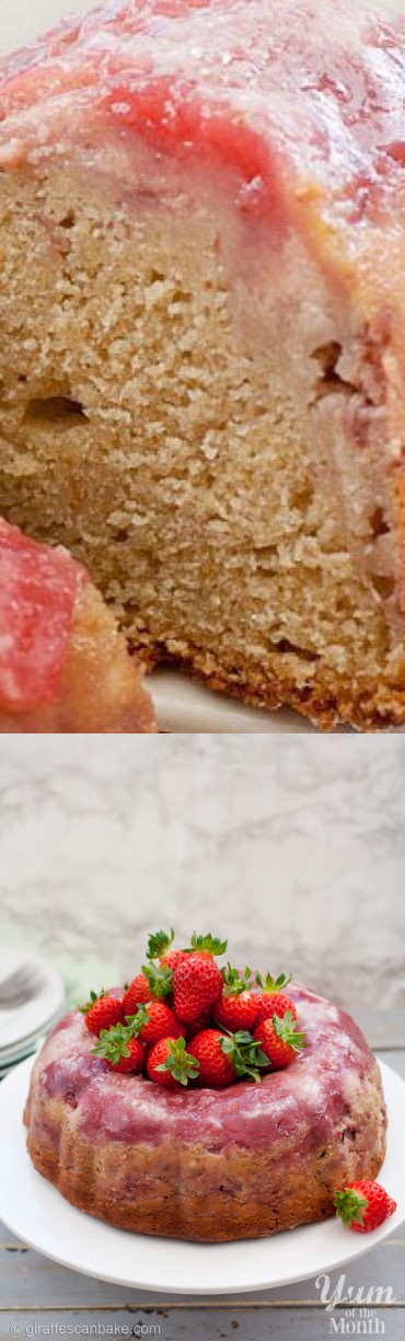 Strawberry Cheesecake Upside Down Bundt Cake