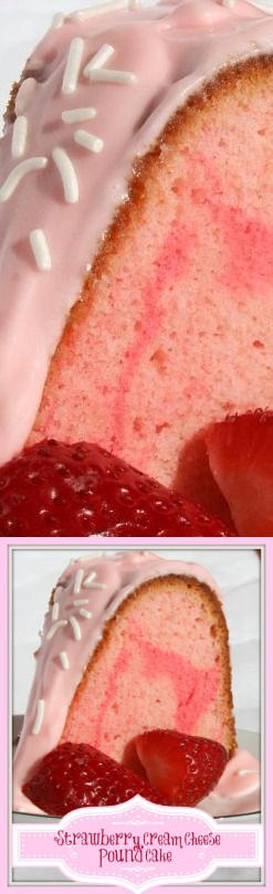 Strawberry Cream Cheese Pound Cake