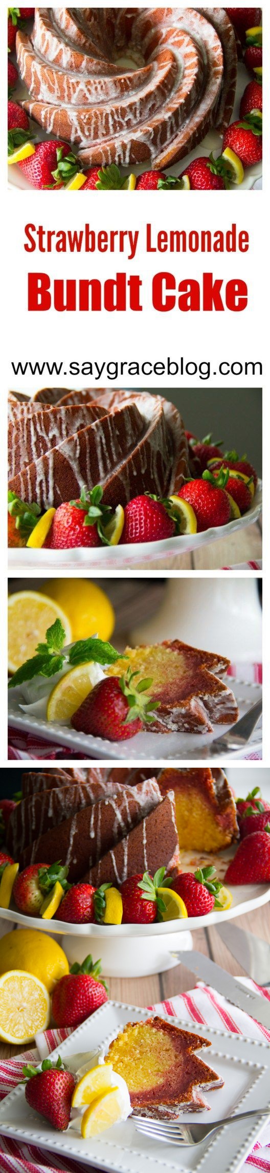 Strawberry Lemonade Bundt Cake