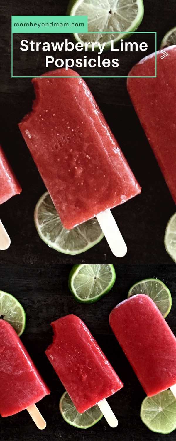 Strawberry Lime Popsicles