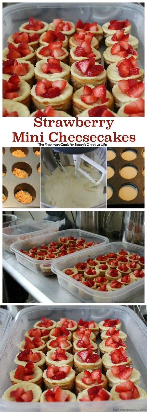 Strawberry Mini Cheesecakes