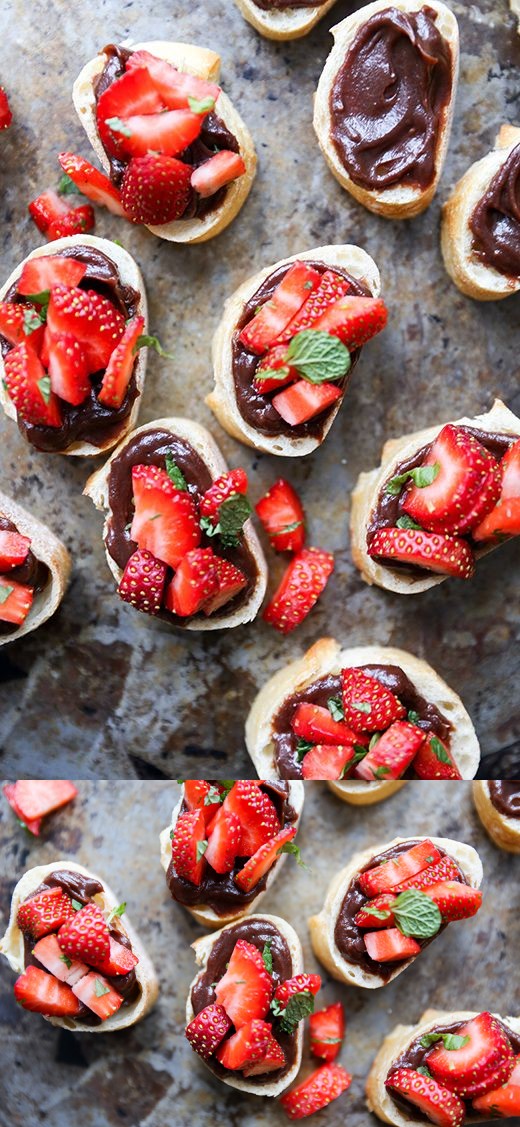 Strawberry-Nutella Dessert Bruschetta