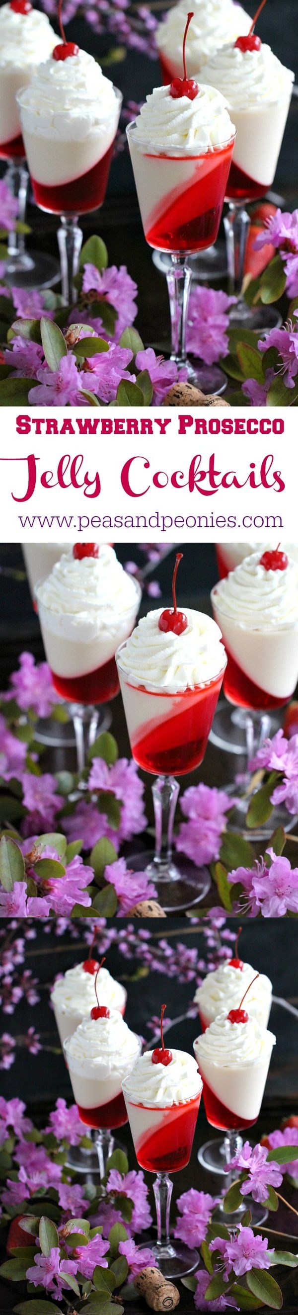 Strawberry Prosecco Jelly Cocktails