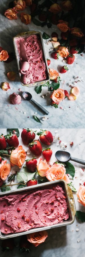 Strawberry Rose & Hibiscus Ice Cream