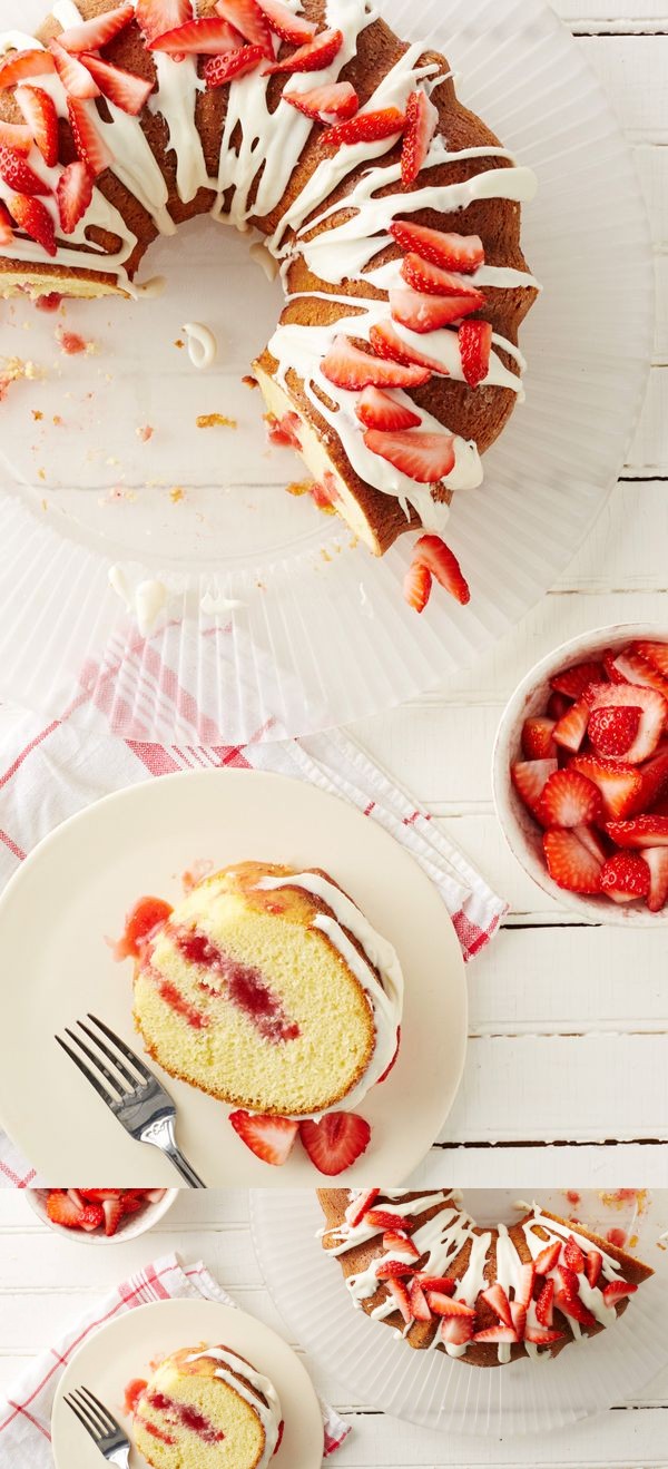 Strawberry Shortcake Poke Bundt Cake