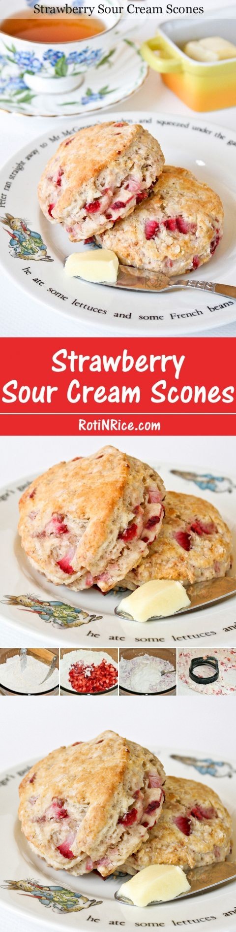 Strawberry Sour Cream Scones