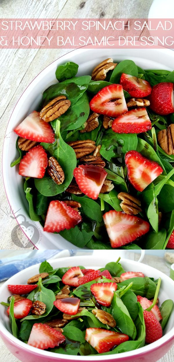 Strawberry Spinach Salad with Honey Balsamic Dressing