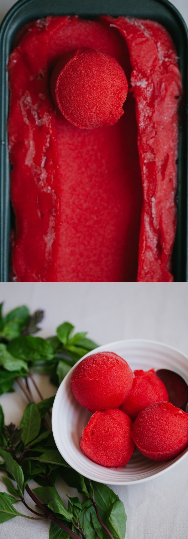 Strawberry Thai Basil Sorbet