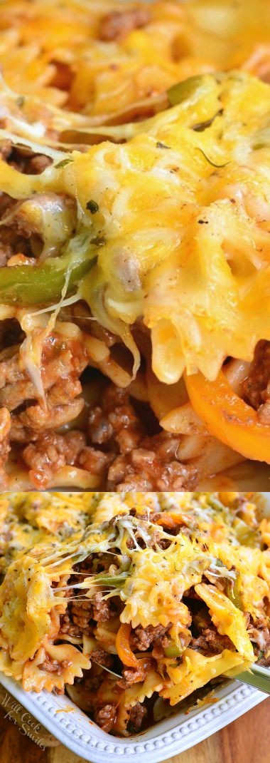 Stuffed Bell Pepper Pasta Casserole