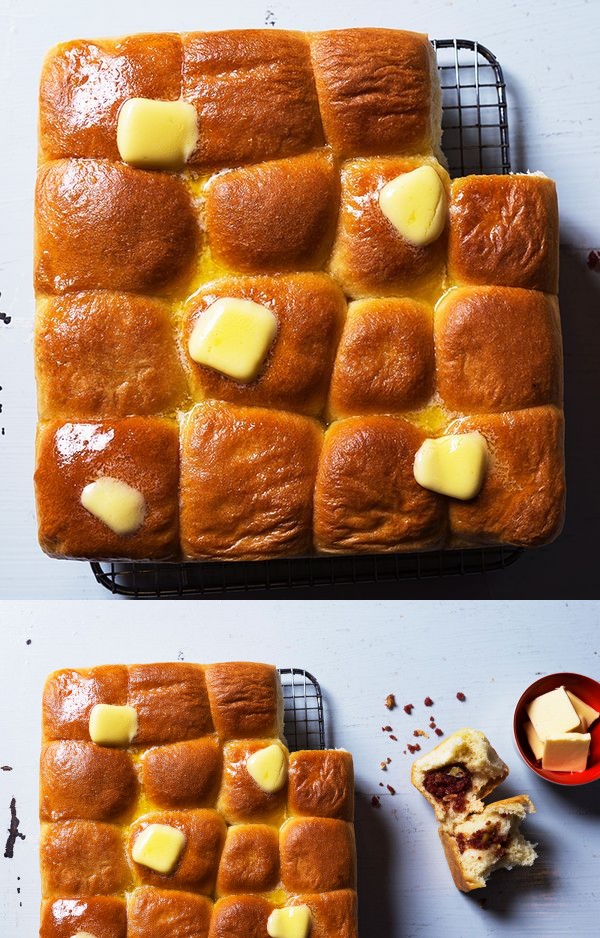 Stuffed Parker House Rolls