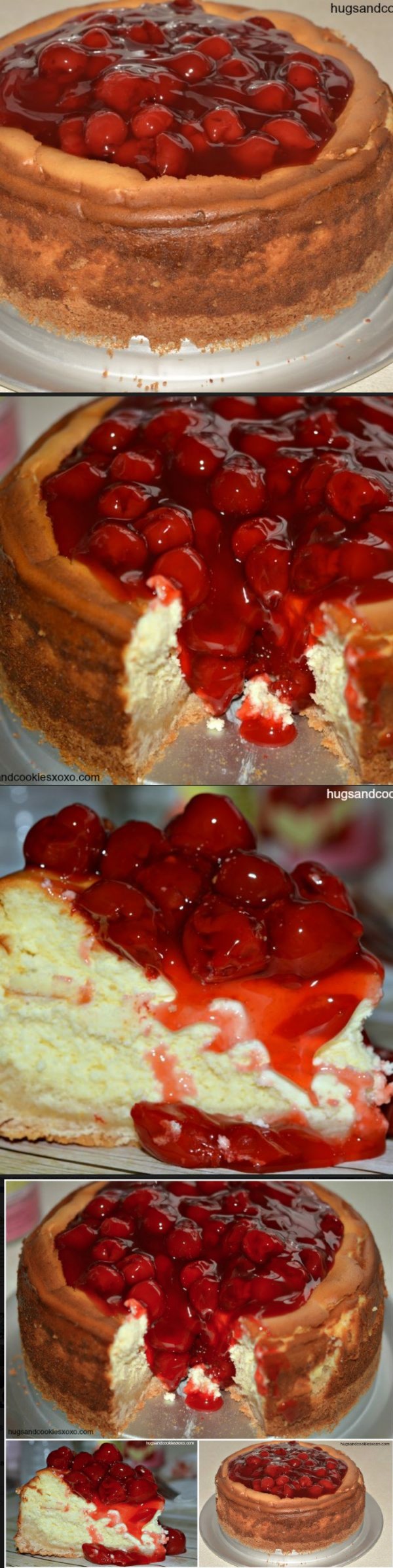 Sugar Cookie Cherry Cheesecake