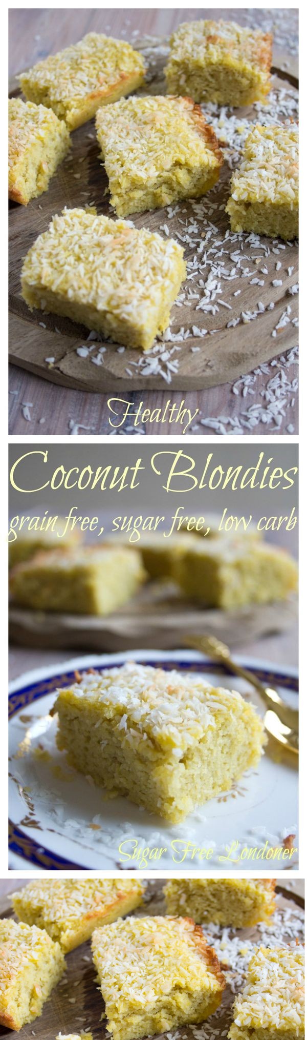 Sugar Free Coconut Blondies