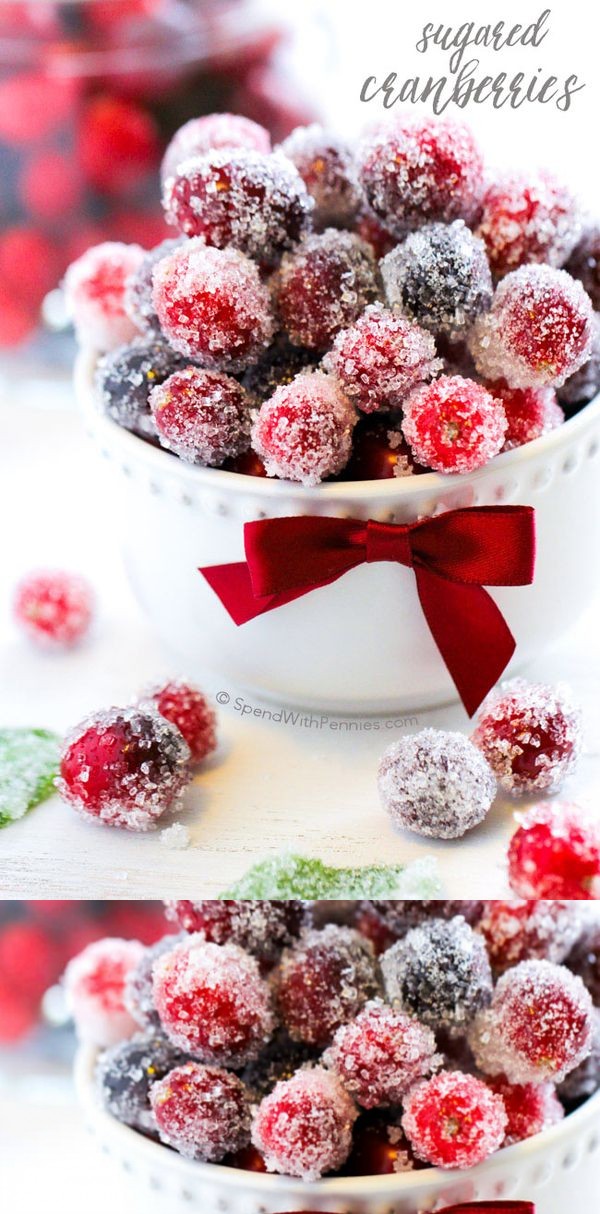 Sugared Cranberries (2 Ingredients