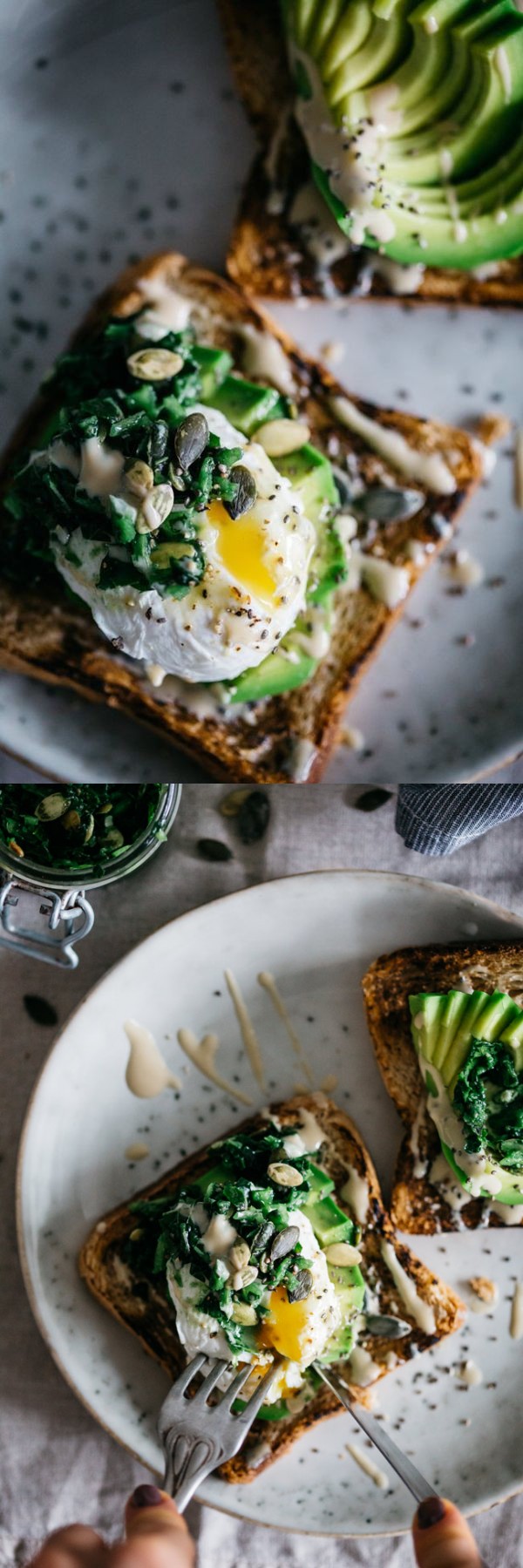 Superfood Kale Tapenade, Avocado and Egg Toast